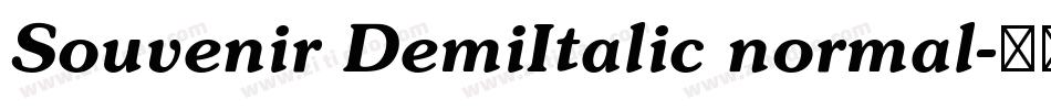 Souvenir DemiItalic normal字体转换